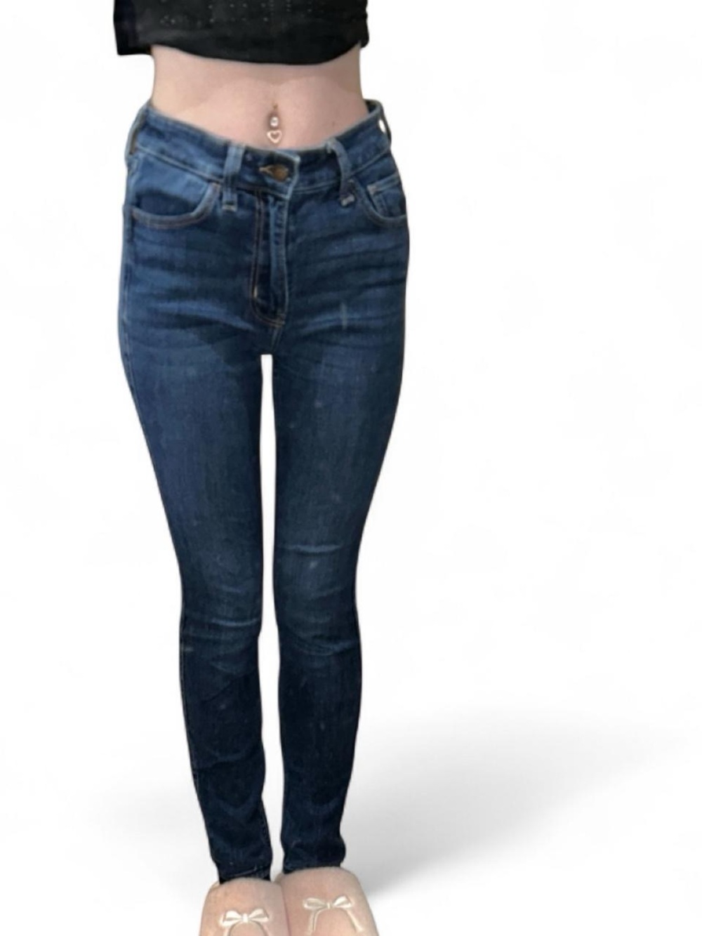 Hollister Dark Wash High-Rise Skinny Jeans
